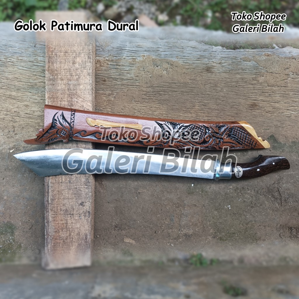 golok kebun bahan baja per asli super tajam golok potong kayu - golok potong bambu - golok tajam 100