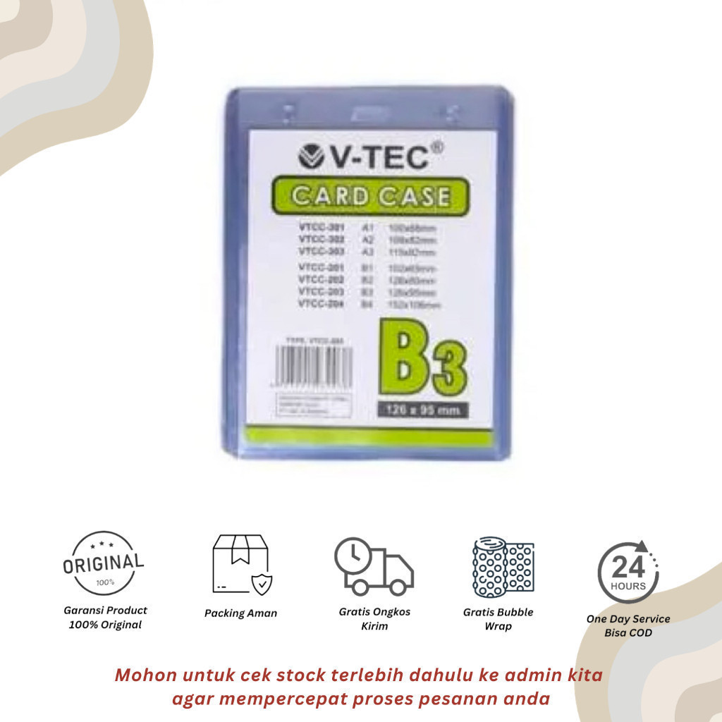 

ID CARD V-TEC B3 126 X 95 MM
