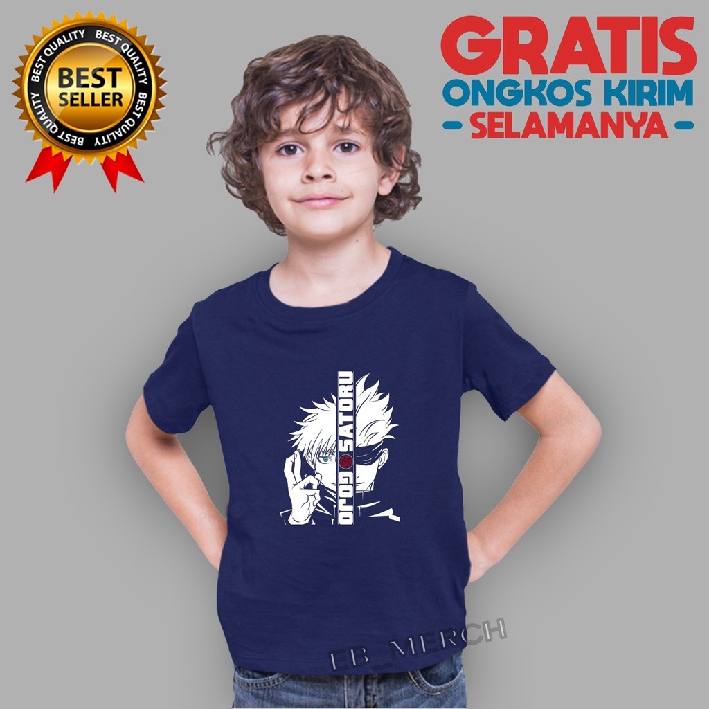 Import Quality!!! MURAH BAJU KAOS ANAK  GOJO SATORU   TERBARU KEREN BAHAN PREMIUM LUCU