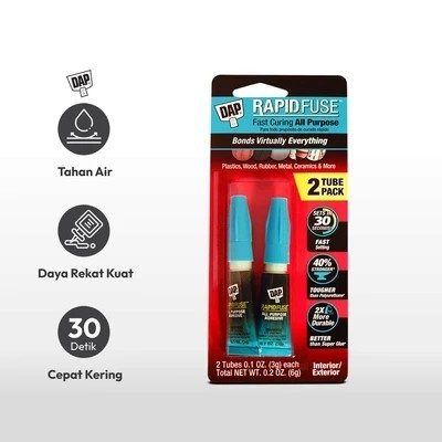

Dap Glue Rapidfuse Tougher 3gr 2pcs Lem Serbaguna Anti Air