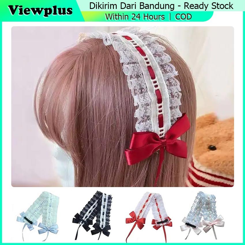 Bando Anime Kostum Lolita Maid Anime Cosplay Pembantu / Bondu Wanita Cosplay Bando Renda Lucu Fashio