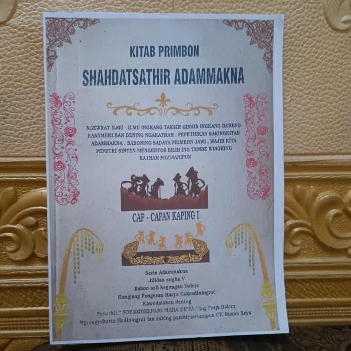 Kitab Primbon Jawa Kuno SHAHDATSATHIR ADAMMAKNA