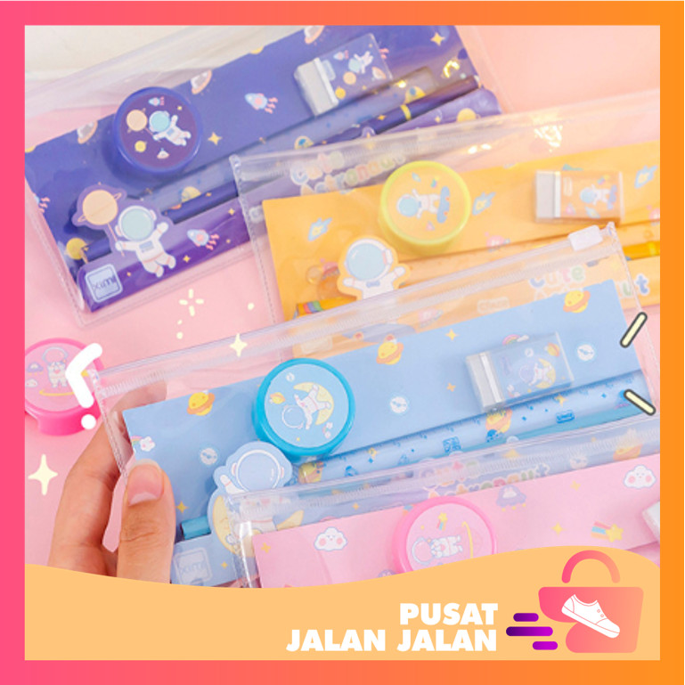 

PJJ - S5942 Alat Tulis Set Mini Stationary / Set Alat Tulis 5 In 1 Karakter / Warna-Warni Astronot Stationary / Set Alat Tulis
