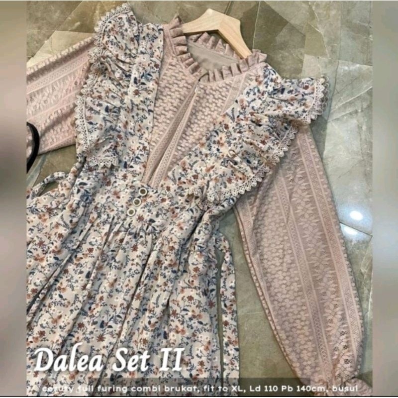 READY SIAP KIRIM DALEA LACE II LABEL JASMINE GAMIS WANITA TERMURAH PROMO