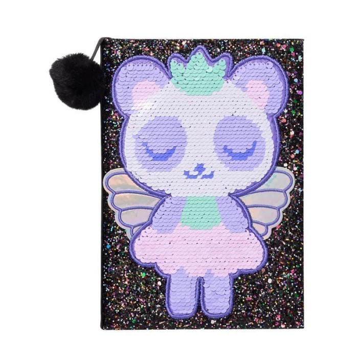 

Smiggle Sequin Dreams Reversible A5 Notebook - IGL401238BLK