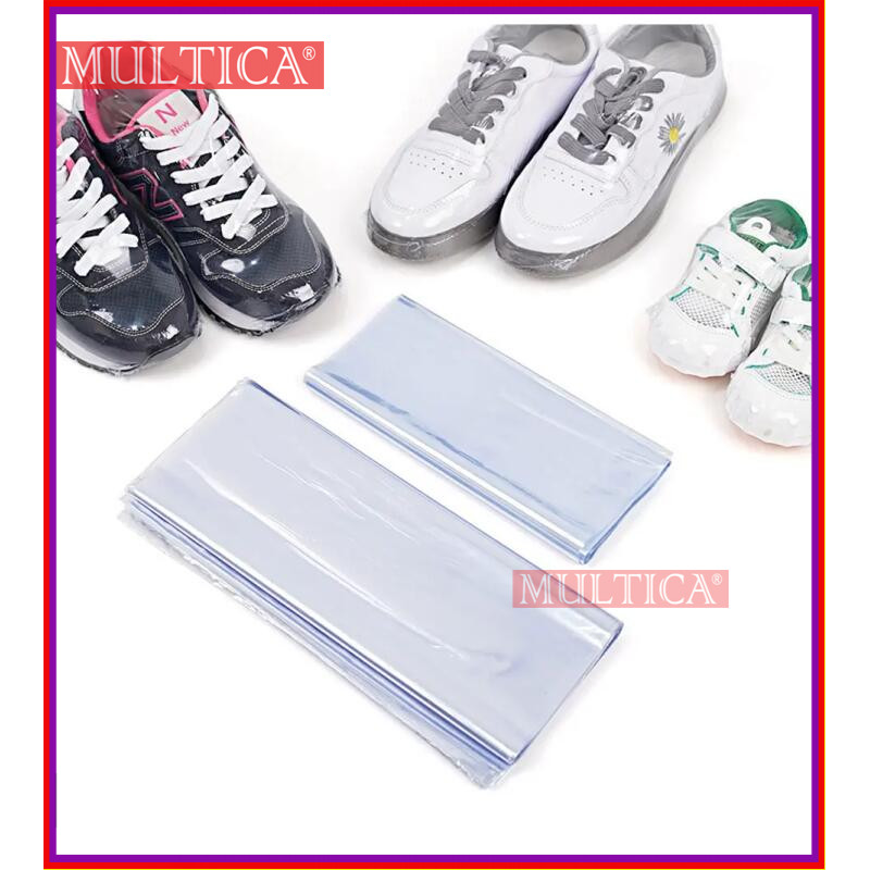 Multica COD Plastik Pembungkus Sepatu Heat Shrink Film Cover Protector Plastik PVC Transparan Film S