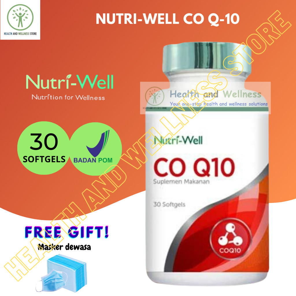 Nutriwell Co Q-10 60 Mg 30 Softgels Nutri-Well Coq10 Coenzyme Q
