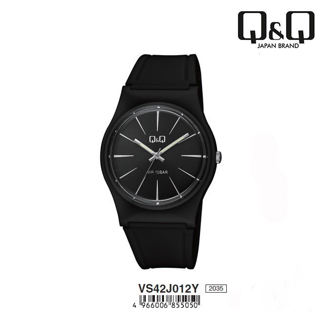 Jam Tangan Pria Q&Q VS42J VS42 SERIES ORIGINAL QQ ORI QNQ Jam Tangan Unisex Rubber Water Resist VS42
