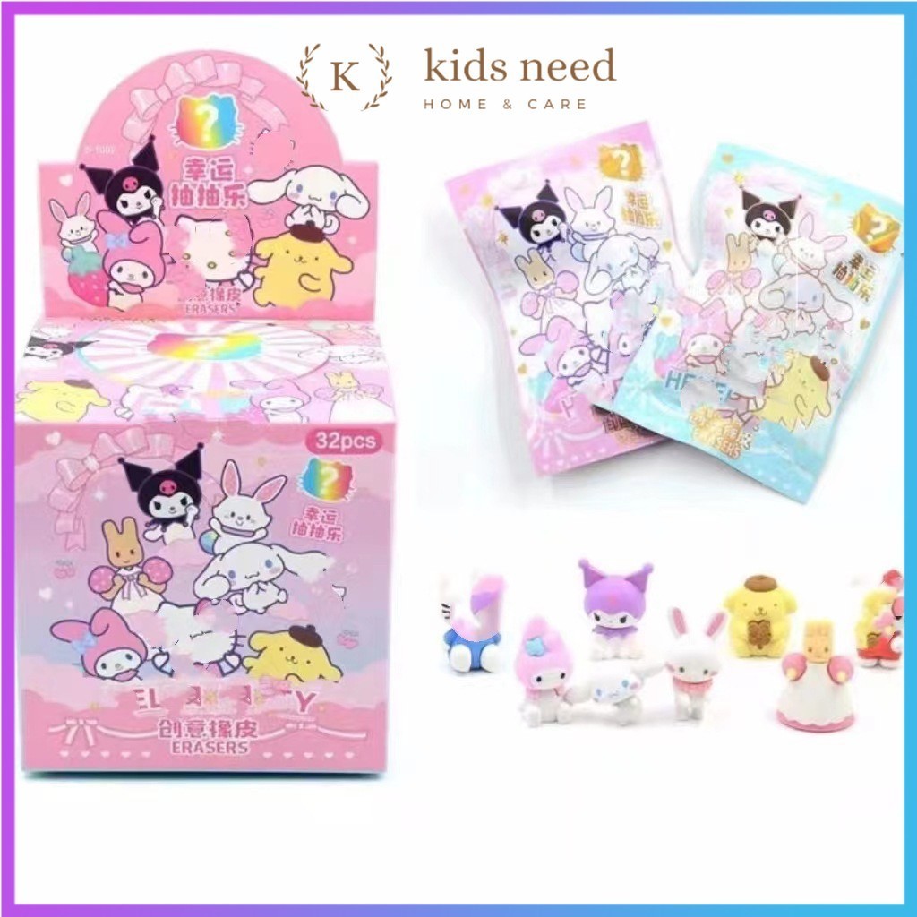 

(1 Pcs)Penghapus Pensil Mystery Bag / Eraser Karakter Sanrio Cute Eraser Blind Box Blind Bag / Mystery Box Penghapus Tulis Lucu Motif Sanrio