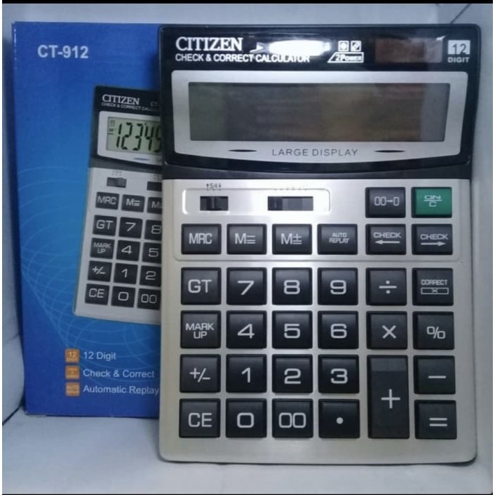 

Calculator Citizen CT-912 Kalkulator Meja Dagang Ukuran Besar