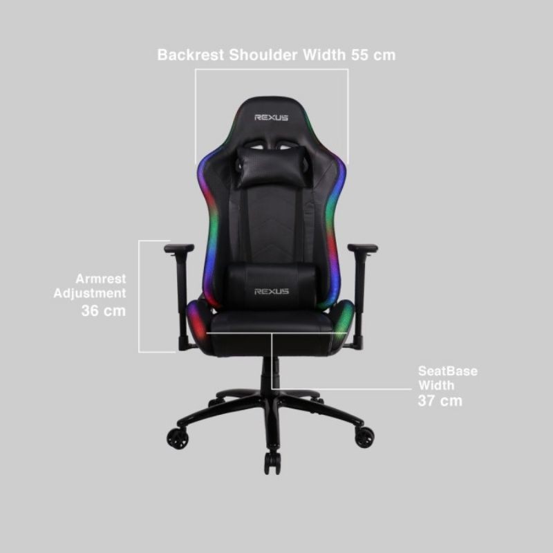 PROMO HARI RAYA Rexus RGC 103 V2 RGB Gaming Chair Office - Kursi Kantor Gaming