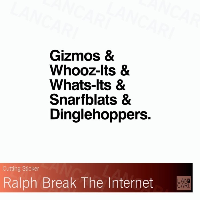 

Stiker Cutting Kantor Stiker Ralph Break The Internet stickers Cutting Vinyl Cut ORACAL