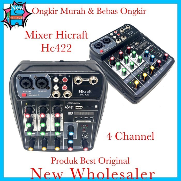 Mixing Mixer Audio hicraft 4 channel original 4 channel garansi
