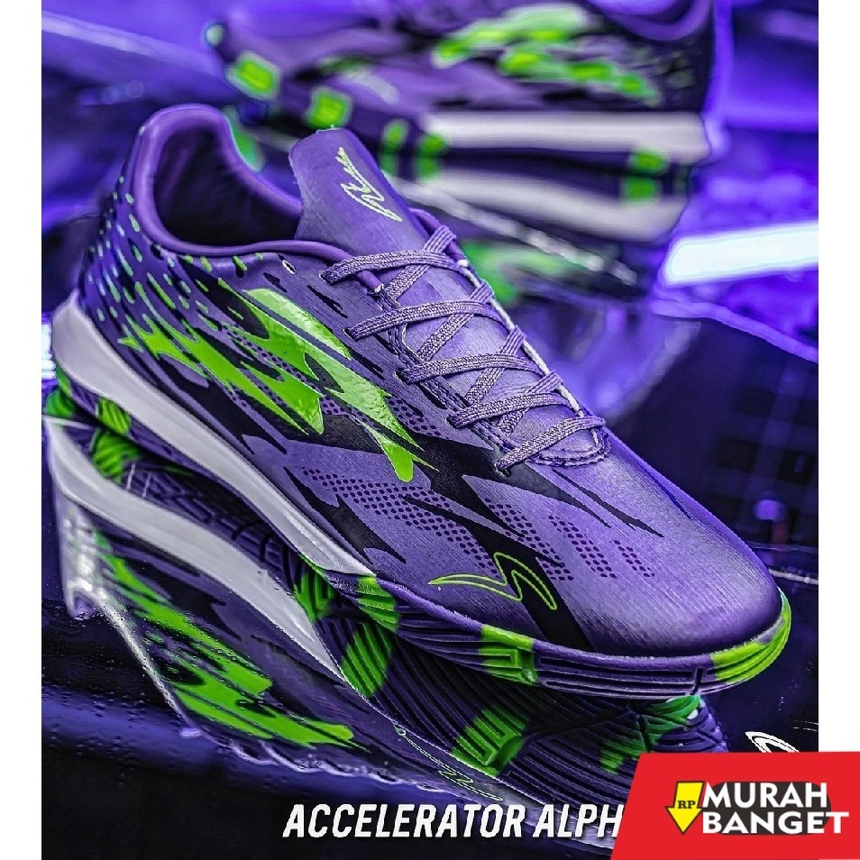 Sepatu specs keren- Sepatu Futsal SPECS Accelerator Alpha XTD Elite FG Violete Green Gecko 102091 Pr