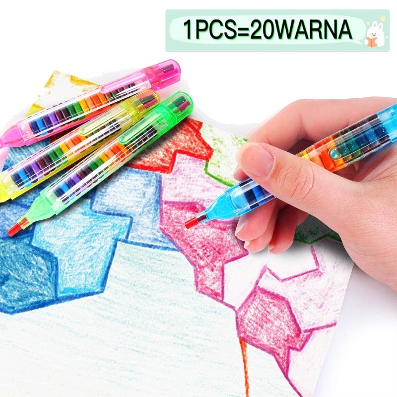

✨AWC✨ PENSIL WARNA SUSUN / PENSIL WARNA SUSUN ISI 20 WARNA TERANG / PENCIL CRAYON SUSUN