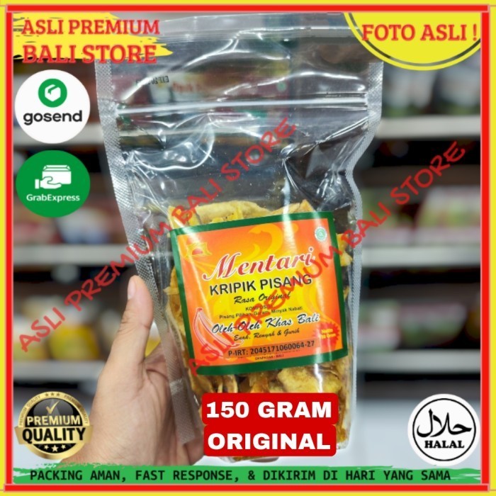 

OLEH OLEH MAKANAN CEMILAN CAMILAN SNACK KULINER KHAS ASLI ORI ORIGINAL BALI KERIPIK KRIPIK PISANG 150 GR