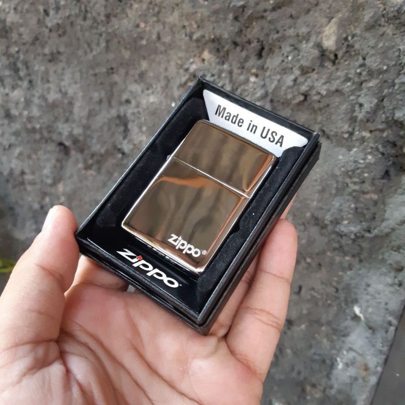 Korek Api Zipo Silver iCe Grade ORI Free Minyak 75ml dan Batu BPS