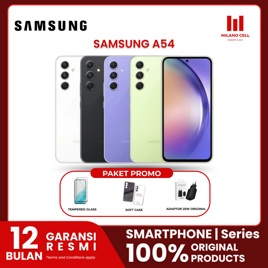 Samsung Galaxy A54 5G 8/128GB & 8/256GB | Android 13, OneUI 5.1 | Exynos 1380 | Garansi Resmi Indone