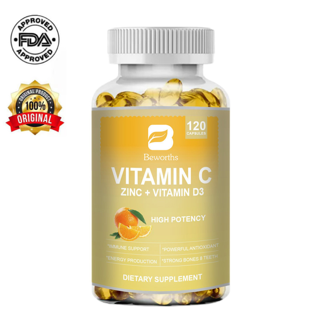 BEWORTHS Vitamin C with Zinc Capsules Vitamin C 100MG Zinc 10 Mg Vitamin D3 250 IU Echinacea Extract