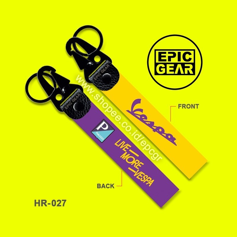 HIGH QUALITY GANTUNGAN KUNCI VESPA LIVE MORE KEYCHAIN PREMIUM SEPEDA MOTOR AKSESORIS VESPA SCOOTER M
