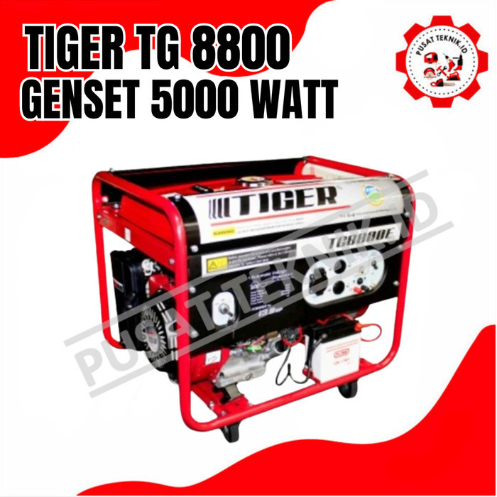 Promo Terbatas - Genset TIGER TG8800E 4 tak/Tiger TG 8800 E Genset 5000 watt bensin