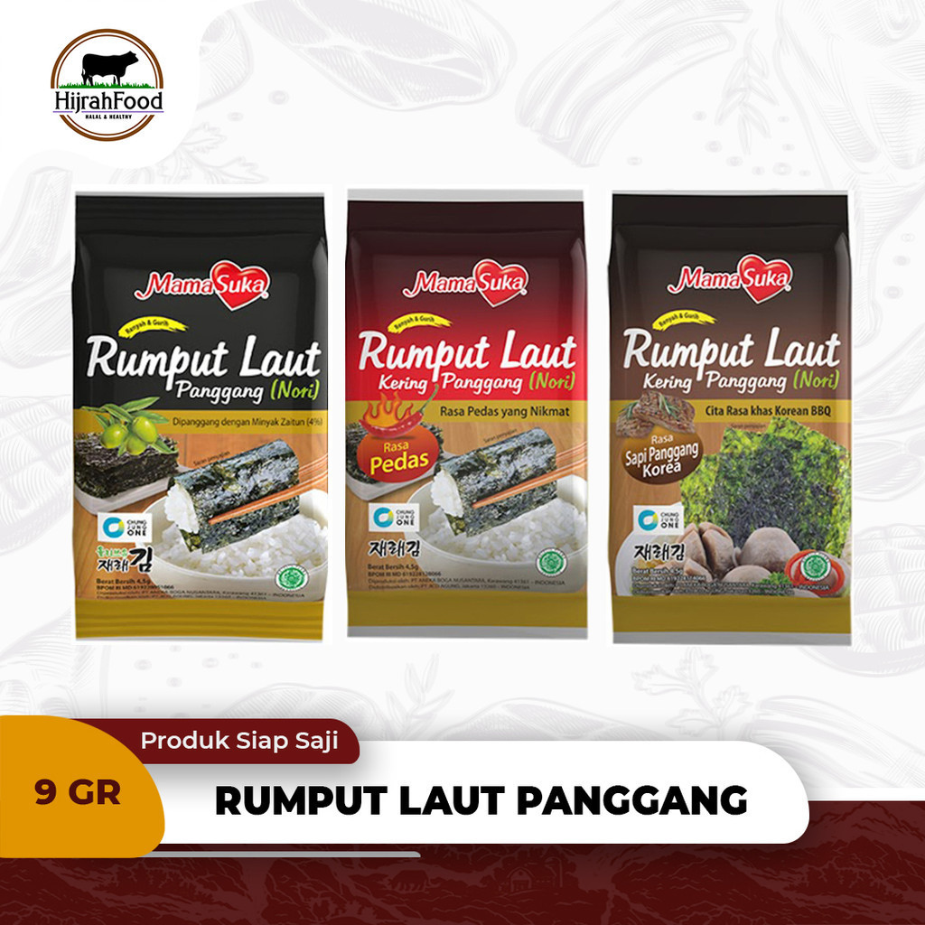 

MamaSuka Rumput Laut Kering Panggang 9 gr Roasted Seaweed Snack