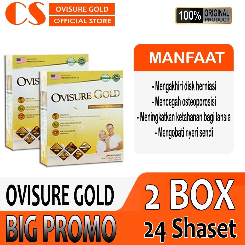 

100% ORIGINAL PAKET 2 BOX OVISURE GOLD MILK - SUSU KESEHATAN TULANG DAN SENDI