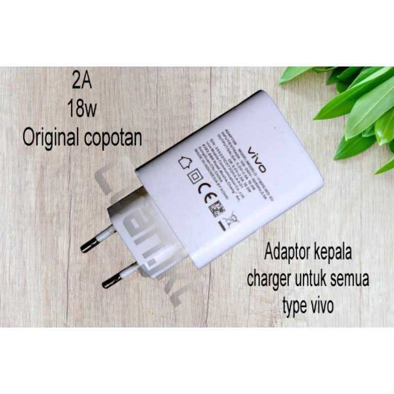 Charger Vivo 100% Original Copotan Bawaan Pabrik, batok charger vivo adaptor vivo Y20, Y21, Y21s, Y1