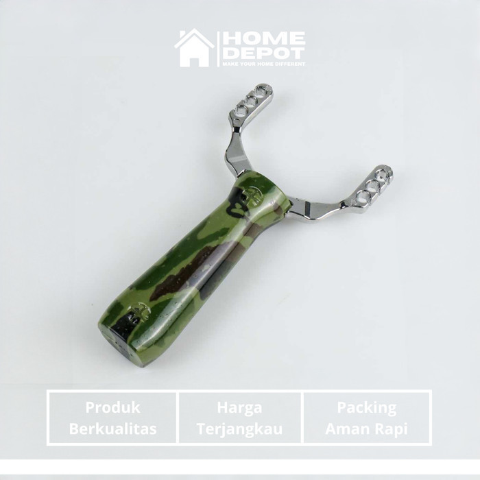 Ketapel Slingshot Modern Murah ABS Almunium Tactical Hunting Set - OD - Cokelat