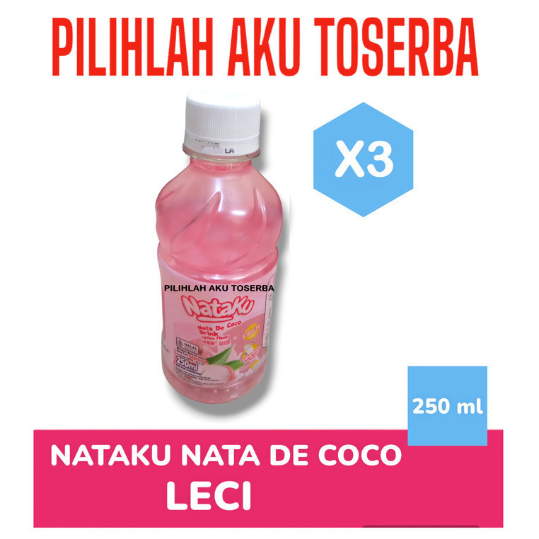 

NATAKU Nata de coco rasa LYCHEE / LECI - ( HARGA 3 BOTOL )