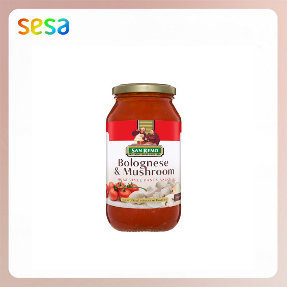 

SAN REMO Pasta Sauce Bolognese & Mushroom 500gr - Saus Pasta