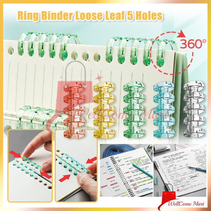 

Ring Binder Loose Leaf 5 Holes / Warna Warni Strip Loose-Leaf Buckle / 1pcs Ring BInder 5 Lubang DIY Loose Leaf