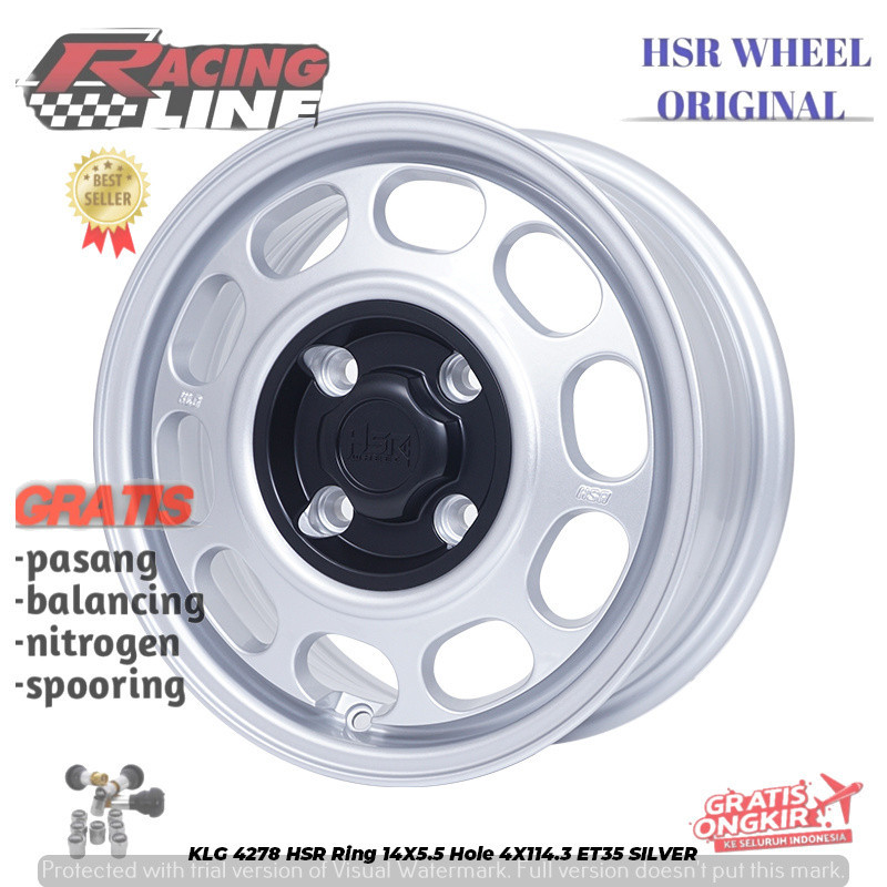 Velg Mobil Racing Ring 14 Untuk  Avanza, Avanza New, Kijang LGX, Veloz  Xenia, Xenia New R14