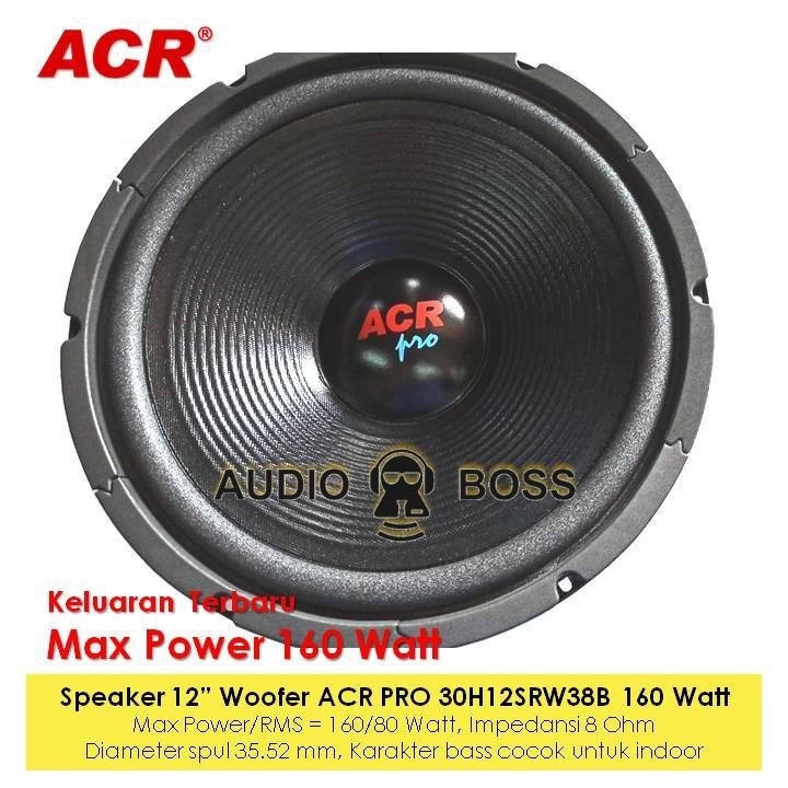 Speaker 12 Inch Woofer ACR PRO 160 Watt - Speaker Woofer Wufer 12 Inch ACR PRO 160W