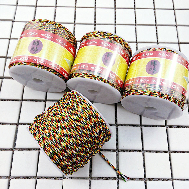 Bahan Tali China / Tali Giok Emas Gradasi / Tali Simpul Gelang Kalung Harga/5Meter