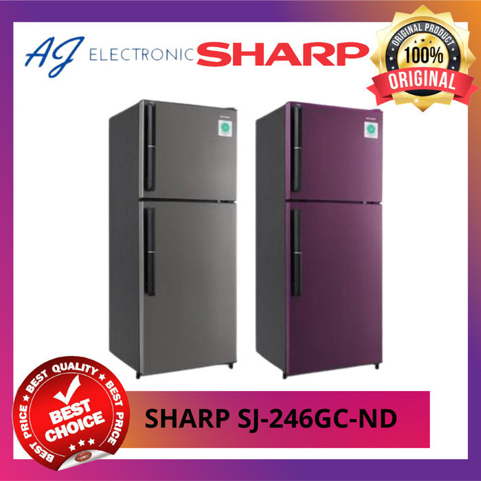 KULKAS SHARP SJ-246-GC-SD / SJ 246 ND / SJ246ND , 2 PINTU