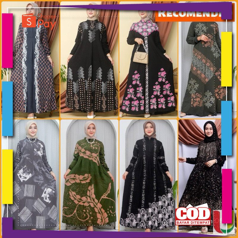 KAIN HALUS ADEM LEMBUT TEBAL / Batik Usman - TERBARU GAMIS RAYON PREMIUM | HOMEY DRESS CANDI MEKAR |