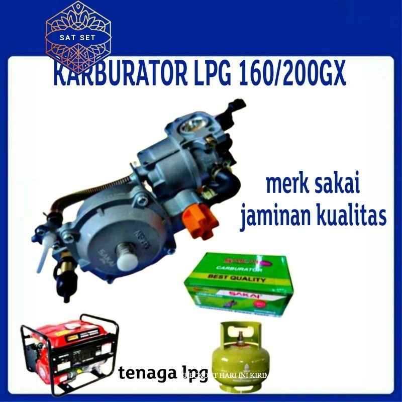 US98 [sakai] KARBULATOR LPG GX160 200 SAKAI/ KONVERTER KIT GENSET AIR HYBRID BENSIN KE LPG MURAH