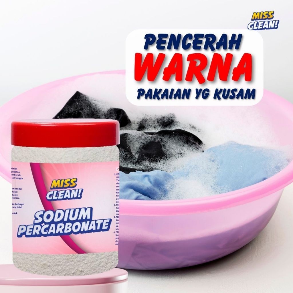 (COD) Pencerah Warna Baju Kusam Pecarbonate Pembersih Noda Pakaian Baju Sodium bubuk pembersih Serba