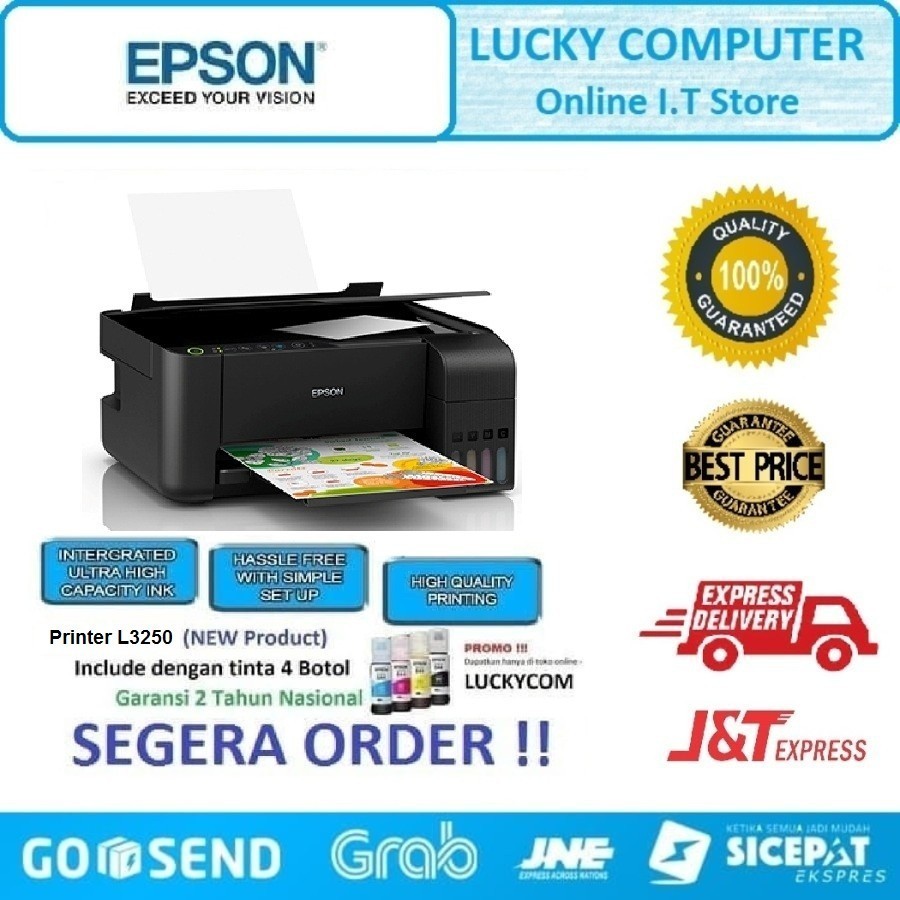 Printer Epson L3250 L-3250 L 3250 - Print Scan Copy WIFI  - Pengganti Seri Epson L3150 L 3150 L-3150