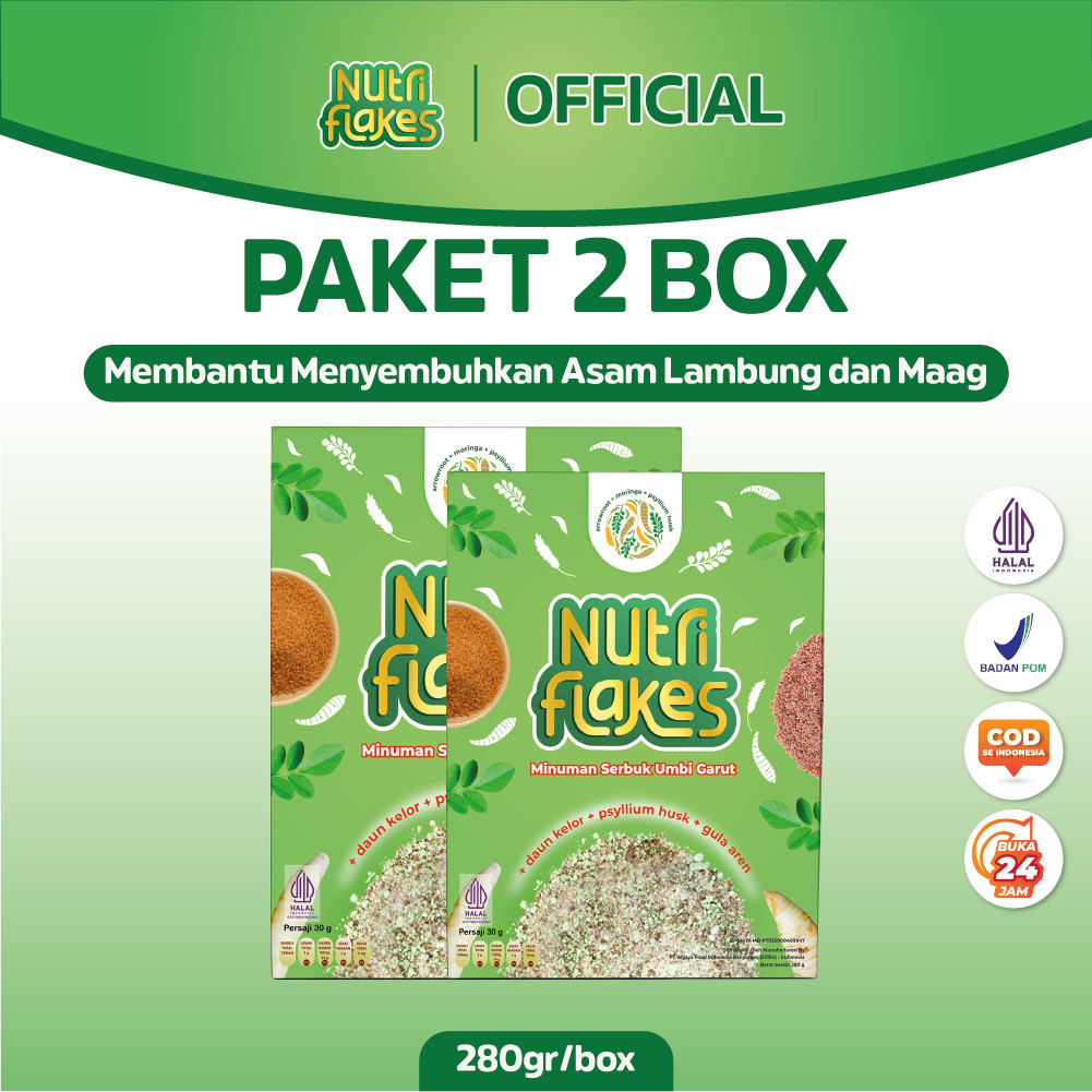 

Nutriflakes Sereal Atasi Maag Gerd Original 2 Box
