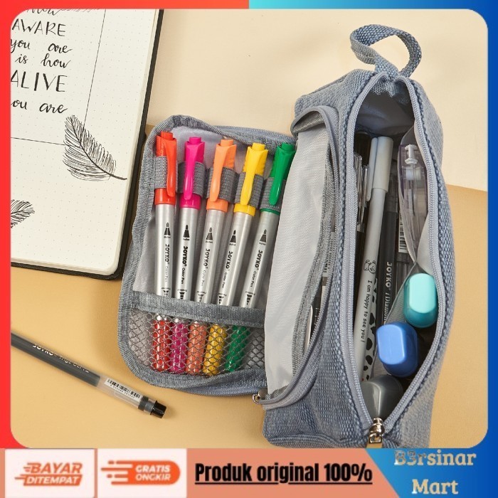 

[[KUALITAS TERBAIK]] Joyko Pencil Case / Tempat Pensil PC5003 BLUE COD
