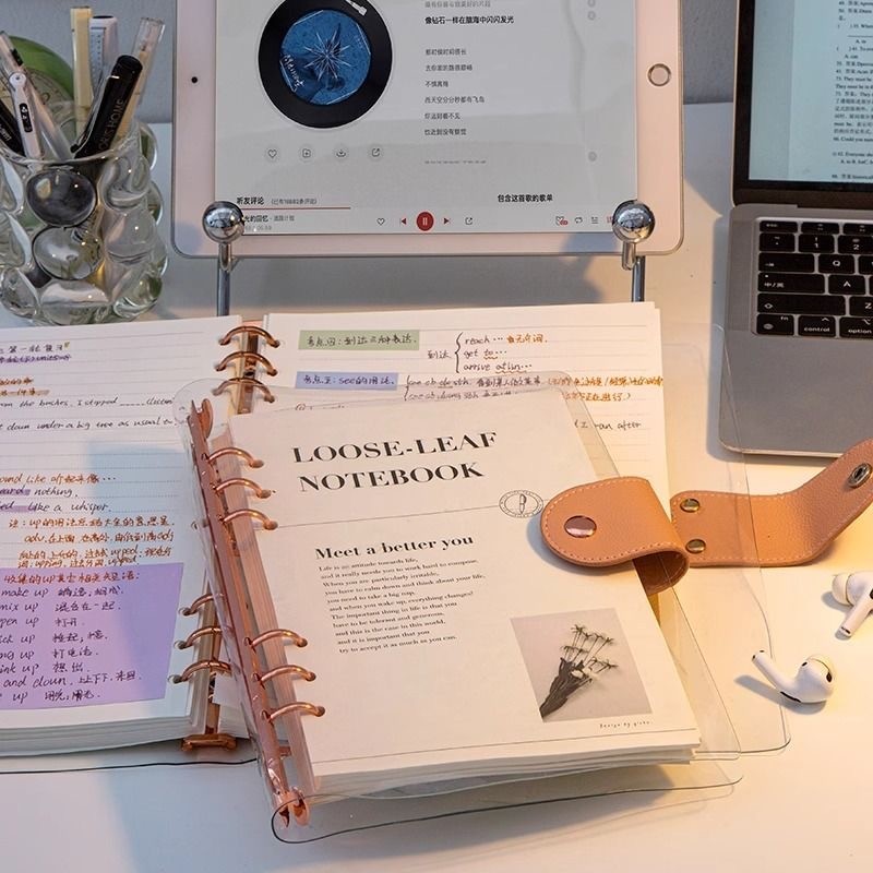 

Binder Note A6 A5 B5 / Buku Tulis Sekolah / Elegant Binder Kuliah / Notebook Aesthetic Korea / 6 Ring / Holes Lubang Rose Gold Binder / Binder Nabung / Note Book Loose Leaf / Buku Diary Alat Tulis Kuliah Sekolah barang aesthetic
