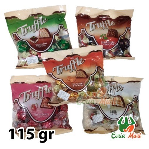 

Coklat Elvan Truffle 115 gr Hazelnut Stroberi Caramel Milk Tiramisu