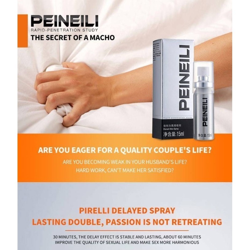 Peineili Delay Spray 15 ml Original Semprotan Tunda ED Tahan Lama Spray Magic Power