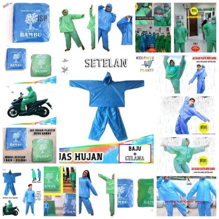 JAS HUJAN PLASTIK BAMBU