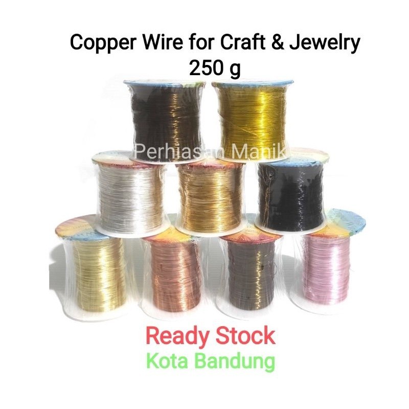 CKI68 Copper Wire for Craft & Jewelry - 0,4mm, 0,8mm, 1mm - Kawat Tembaga - Kawat Perhiasan - Kawat 