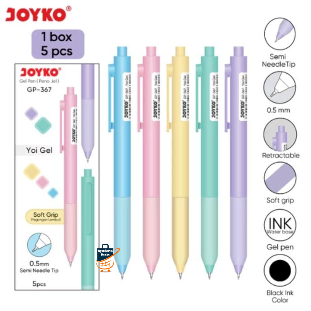 

Gel Pen Pulpen Pena Joyko GP-367 Yoi Gel 0.5 mm isi 5 pc