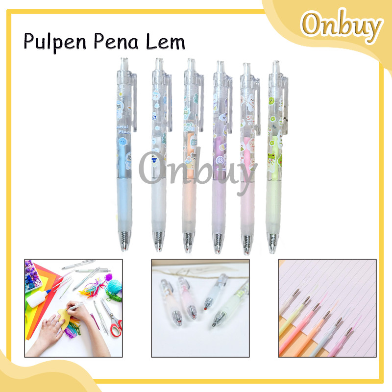 

Pulpen Lem Kertas Cepat Kering Lem Cair Anti Bocor / Color Glue Pen Pastel / Lem Kertas Bentuk Pulpen Cair