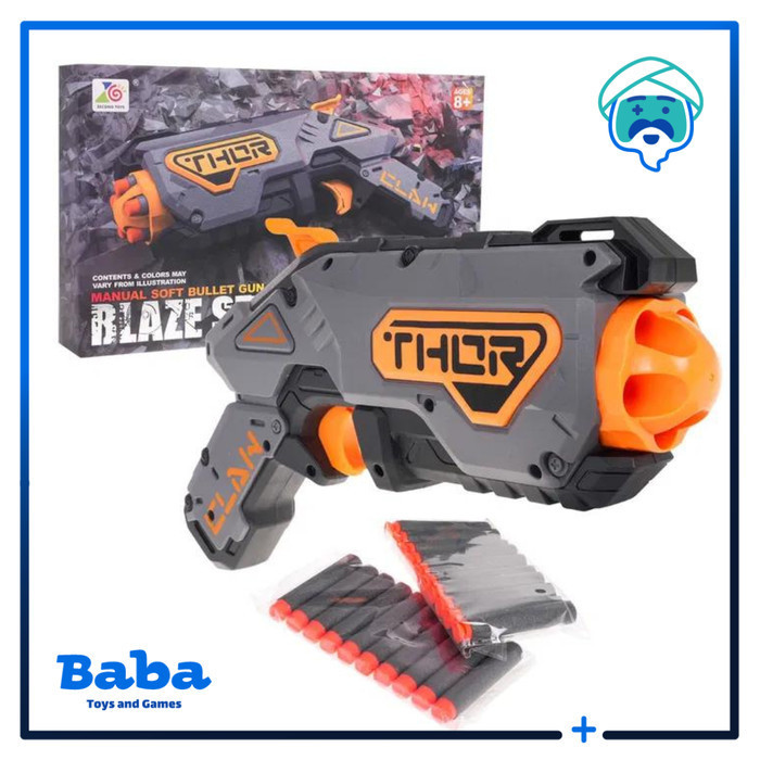 MAINAN BLAZE STORM MANUAL SOFT BULLET GUN 7150 ORIGINAL NEW NOT NERF - ToysH